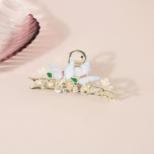 Wholesale Women's Simple Tulip Alloy Hair Clips With Electroplating Treatment
