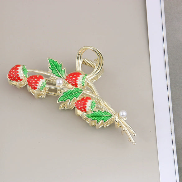 Wholesale Women's Simple Tulip Alloy Hair Clips With Electroplating Treatment