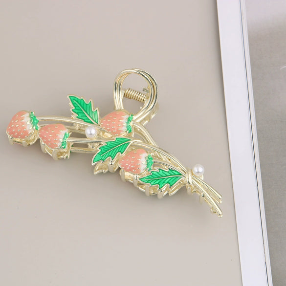 Wholesale Women's Simple Tulip Alloy Hair Clips With Electroplating Treatment