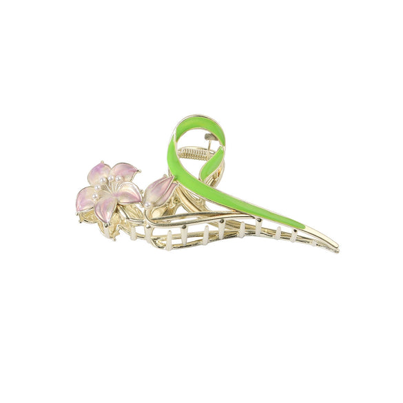 Wholesale Women's Simple Tulip Alloy Hair Clips With Electroplating Treatment