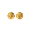 Wholesale Women's Simple Versatile Goldplated Stainless Steel Semicircle Geometric Diamond Cut Earrings