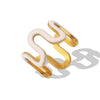 Wholesale Women's Simple Y2k Fashion Ring Stainless Steel 18K Gold Plated With Square Zircon And Geometric Design Electroplated