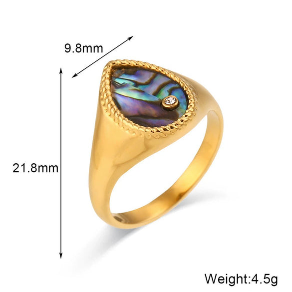 Wholesale Women's Simple Y2k Fashion Ring Stainless Steel 18K Gold Plated With Square Zircon And Geometric Design Electroplated