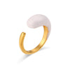 Wholesale Women's Simple Y2k Fashion Ring Stainless Steel 18K Gold Plated With Square Zircon And Geometric Design Electroplated