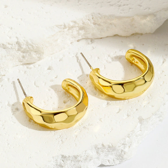 Wholesale Women's Simple Zinc Alloy Water Drop Shape Geometric Electroplated Earrings