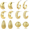 Wholesale Women's Simple Zinc Alloy Water Drop Shape Geometric Electroplated Earrings