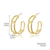 Wholesale Women's Simple Zinc Alloy Water Drop Shape Geometric Electroplated Earrings