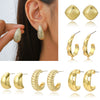 Wholesale Women's Simple Zinc Alloy Water Drop Shape Geometric Electroplated Earrings