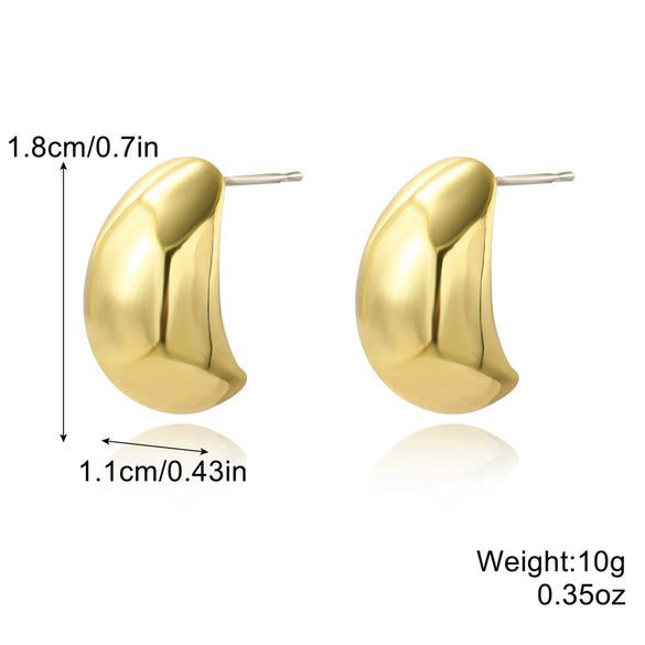 Wholesale Women's Simple Zinc Alloy Water Drop Shape Geometric Electroplated Earrings