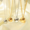 Wholesale Women's Small Ball Stainless Steel Necklace With Geometric Design 18K Gold Plated By Vacuum Real Gold Electroplating In Pvd Furnace