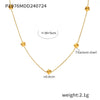 Wholesale Women's Small Flower Clavicle Chain Titanium Steel With 18K Gold Plated Electroplating Geometric Design