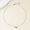 Wholesale Women's Small Fragrance Style Titanium Steel Electroplated Heart Shape Pendant Clavicle Chain