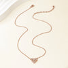 Wholesale Women's Small Fragrance Style Titanium Steel Electroplated Heart Shape Pendant Clavicle Chain