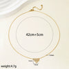 Wholesale Women's Small Fragrance Style Titanium Steel Electroplated Heart Shape Pendant Clavicle Chain