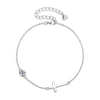 Wholesale Women's Small Fresh Geometric Moissanite 925 Sterling Silver Bracelet With Electroplating