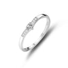 Wholesale Women's Small Fresh Geometric S925 Sterling Silver Ring With Electroplating