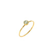 Wholesale Women's Small Fresh Geometric Titanium Steel Electroplated Ring With Agate Cat's Eye Stone