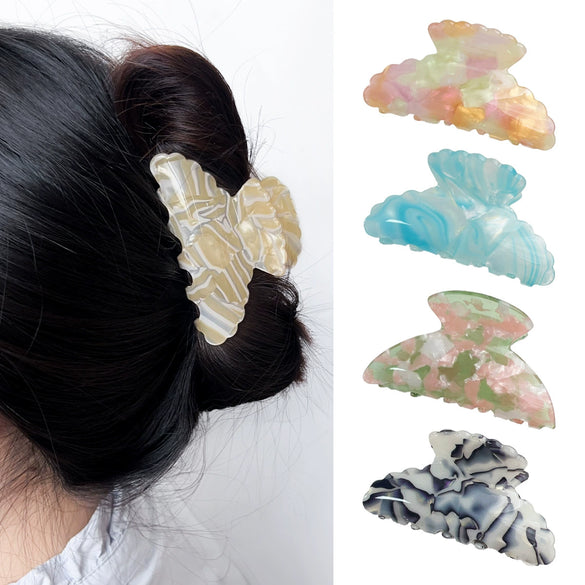 Wholesale Women's Small Fresh Style Handmade Pvc Broken Flower Hair Shark Clip