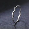 Wholesale Women's Small Fresh Sweet Wave Geometric Copper Ring With Electroplating