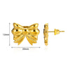 Wholesale Women's Smooth Bow Earrings Stainless Steel 18K Gold Electroplated