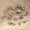 Wholesale Women's Smooth Hollow Hoop Earrings Stainless Steel Geometric Electroplated
