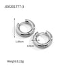 Wholesale Women's Smooth Hollow Hoop Earrings Stainless Steel Geometric Electroplated