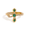 Wholesale Women's Snake Cross Geometric Ring Stainless Steel Electroplated Jewelry