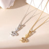 Wholesale Women's Snake Geometric Pendant Necklace Electroplated Titanium Steel Jewelry