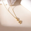 Wholesale Women's Snake Geometric Pendant Necklace Electroplated Titanium Steel Jewelry