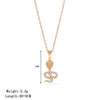 Wholesale Women's Snake Geometric Pendant Necklace Electroplated Titanium Steel Jewelry