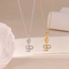 Wholesale Women's Snake Geometric Pendant Necklace Electroplated Titanium Steel Jewelry