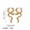 Wholesale Women's Snakeshaped Titanium Steel And Stainless Steel Ear Buckle Earrings With Animal Zodiac Pattern And Electroplating Treatment