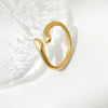 Wholesale Women's Snakeshaped Titanium Steel Electroplated Index Finger Ring Minimalist Style Jewelry