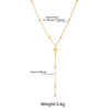 Wholesale Women's Sports Style Geometric Doublelayer Beaded Cross Bracelet With Real Gold Plated Flash O Chain Jewelry