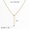 Wholesale Women's Sports Style Geometric Titanium Steel And Stainless Steel Oshaped Chain Necklace With Vacuum Electroplating In Furnace