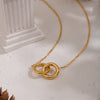 Wholesale Women's Sporty Geometric Stainless Steel Necklace With 18K Real Gold Pvd Furnace Vacuum Plating