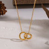 Wholesale Women's Sporty Geometric Stainless Steel Necklace With 18K Real Gold Pvd Furnace Vacuum Plating