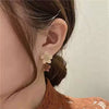 Wholesale Women's Spray Paint Flower Alloy Earrings