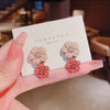Wholesale Women's Spray Paint Flower Alloy Earrings