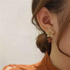 Wholesale Women's Spray Paint Flower Alloy Earrings