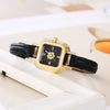 Wholesale Women's Square Alloy Case Imitation Leather Strap Quartz Watch With Fashion Belt Flower Design