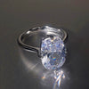 Wholesale Women's Square Diamond Ring With Zircon And Crown Pattern Copper Material