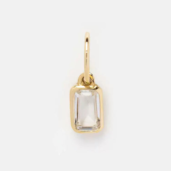 Wholesale Women's Square Geometric Copper 12 Birthstone Pendant Bracelet Accessories Set With Diamonds