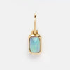 Wholesale Women's Square Geometric Copper 12 Birthstone Pendant Bracelet Accessories Set With Diamonds