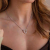 Wholesale Women's Square Geometric Copper 12 Birthstone Pendant Bracelet Accessories Set With Diamonds