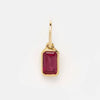 Wholesale Women's Square Geometric Copper 12 Birthstone Pendant Bracelet Accessories Set With Diamonds