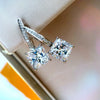 Wholesale Women's Square Geometric Copper Light Luxury Earrings