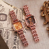 Wholesale Women's Square Metal And Stainless Steel Band Fashion Quartz Watch
