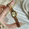 Wholesale Women's Square Quartz Watch With Alloy Case And Stainless Steel Strap And Buckle Exquisite Retro Medieval Style