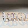Wholesale Women's Square Ring 925 Sterling Silver Electroplated Geometric Style With Rainbow Colored Diamonds